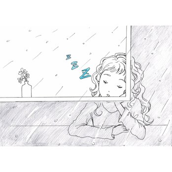 雨の日に眠る女性
「副交感神経」で身体が休息モードに
