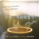 11月8日《立冬》 やわらかな日差しを感じる音楽とともにお客様をお待ちしております♪