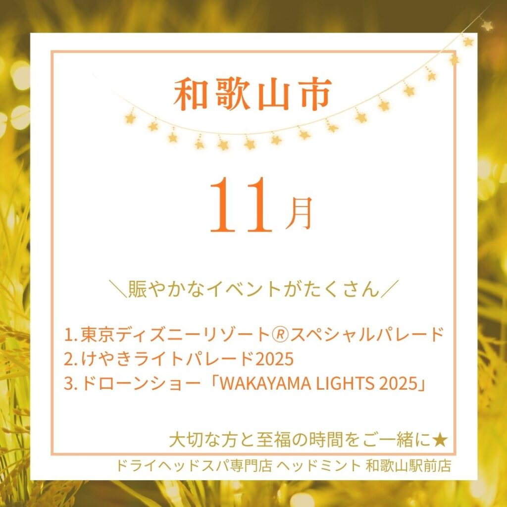 東京ディズニーリゾート🄬スペシャルパレード
けやきライトパレード2025
ドローンショー「WAKAYAMA LIGHTS 2025」